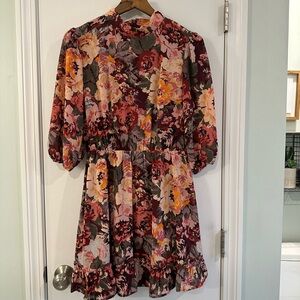 Lost + Wander floral boho mini dress